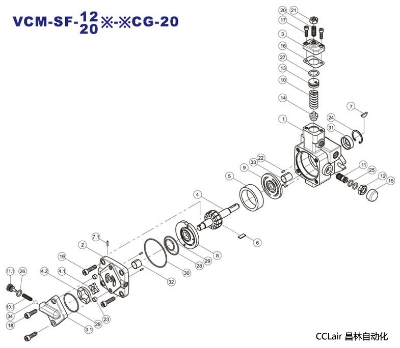 外型尺寸 - VCM-SF-12,20※-※CG-20