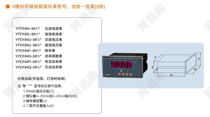 K系列智能数显表YPD194I-2K1/1