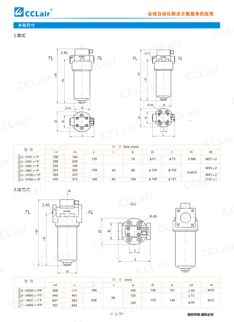 ZU-H、QU-H系列压力管路过滤器-3