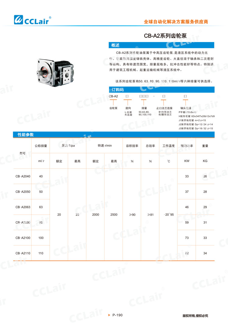 CB-A2系列齿轮泵-1